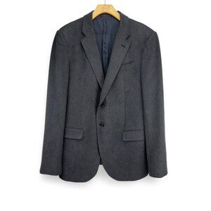 ARMANI COLLEZIONI Textured 2-button Double-Vent Charcoal Blazer Size 38R